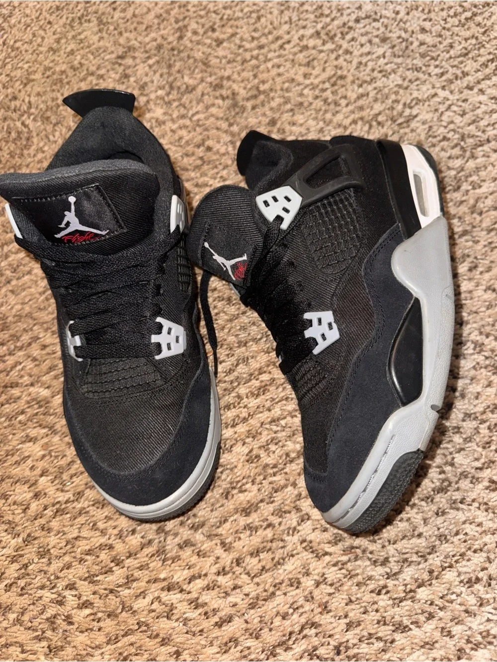 Jordan Black and Gray Men's Sneakers